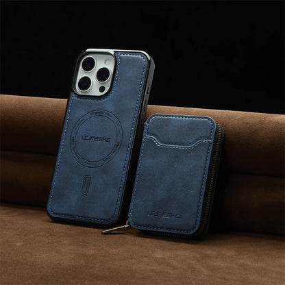 For Magsafe Magnetic Leather Phone Case for iPhone 16E 17 Air 16 15 Plus 14 13 12 11 Pro Max Wallet Card Holder Pocket Cover