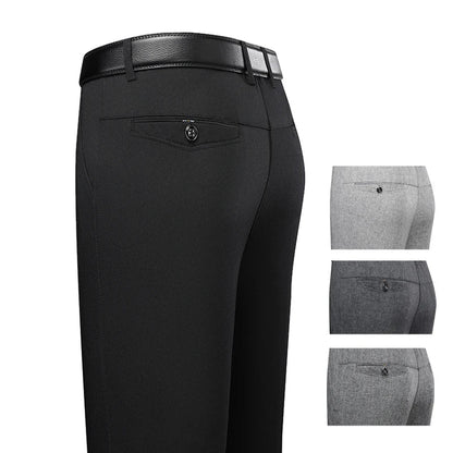 New Spring Summer Men's Linen Pants Male Dress Pants Solid Color Artificial Linen Suit Pants