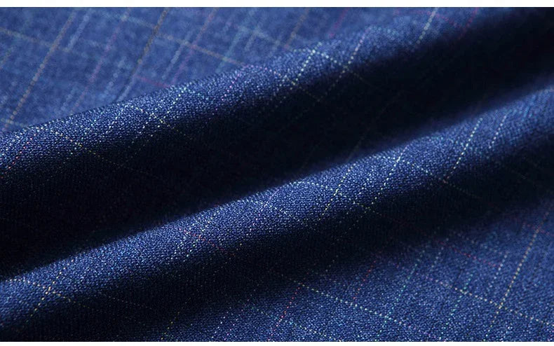 Brand 2026 Spring Mens Wedding Suits Blazer Check Autumn Single Breasted Suits Blazers Men Fashion Blazer for Mens