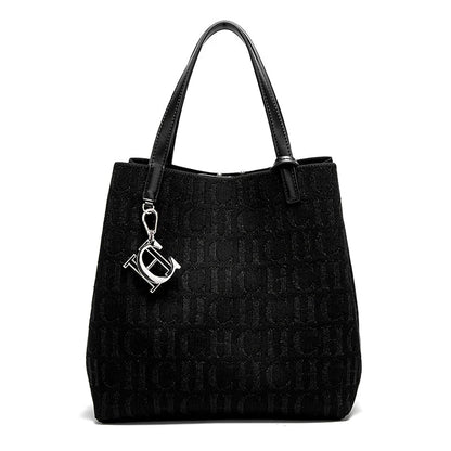 Women's Handbag New Solid Color Flyknit Tote Bag Business Commuter Women's Bag