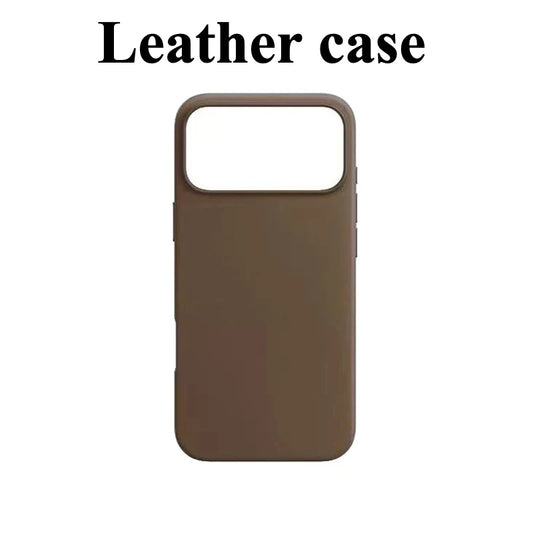 For Apple Magsafe Leather Case for IPhone 17 Pro Max Air 16 15 14 Pro Max Case Wireless Charging Magnetic Cover for Magsafe Bag