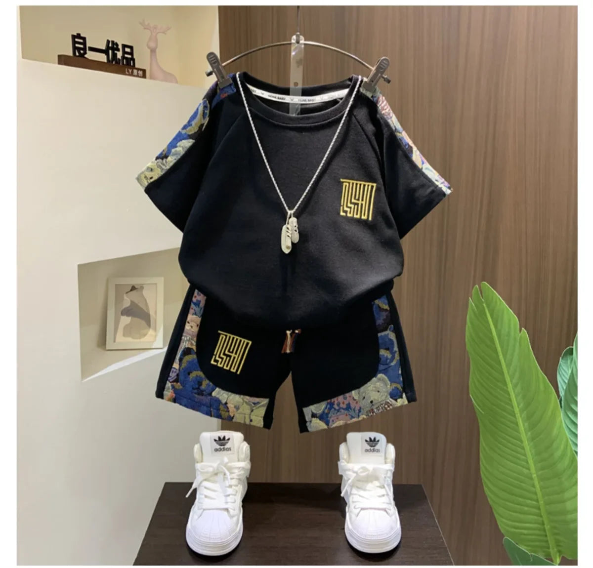 Korean Clothes for Children Boys T-shirt Shorts 2-piece Set Summer Cotton Short Sleeve Kids Clothes Sets Baby Tracksuit 2-11Y