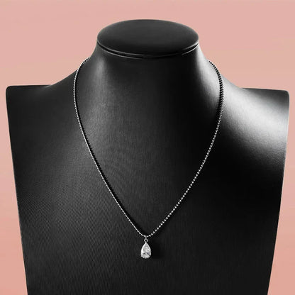 2CT 3CT 5CT 6CT Pear Cut Moissanite Necklace for Women Classic Pendant Sterling Silver 925 Plated 18K Jewelry Wholesale
