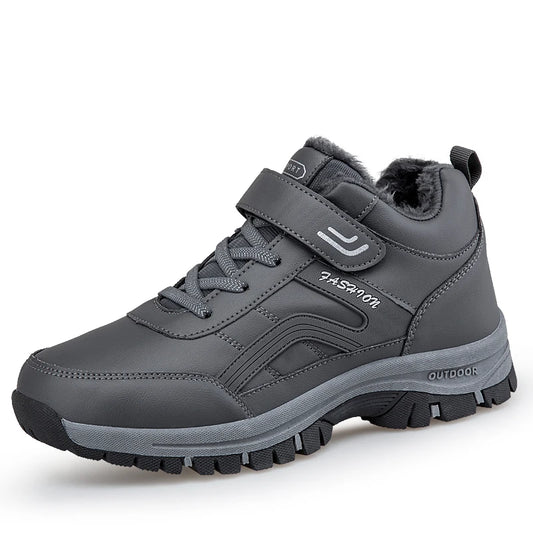 Winter Men's Snow Boots Women Slip On Winter Shoes Waterproof Comfortable Ankle Boots Sneakers Plush Hiking Walking Couple Shoes