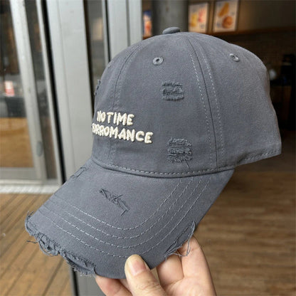 New Big Head Sports Hat Women Versatile Embroidery Contrasting Baseball Cap Men Outdoor Leisure Sunshade Adjustable Hip-hop Hat