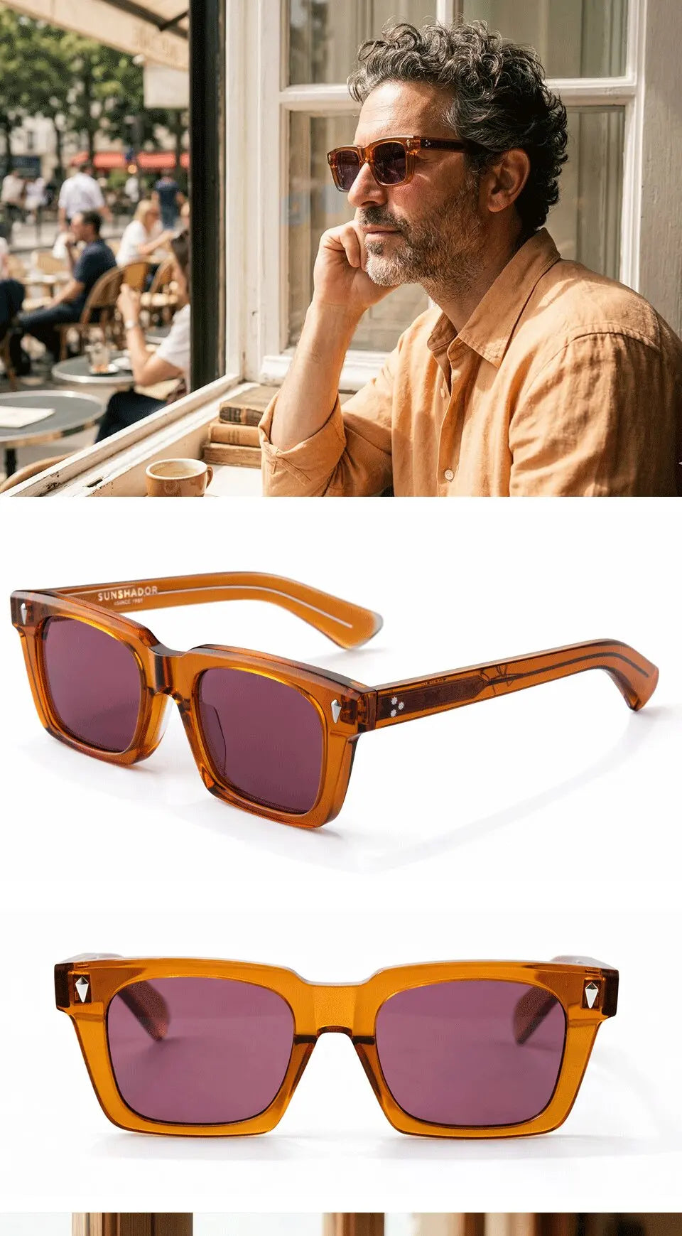 New Luxury Brand Designer Original Sunglasses Men Handmade Acetate Top Quality Eyewear Women Outdoor UV Protection Sun Glasses