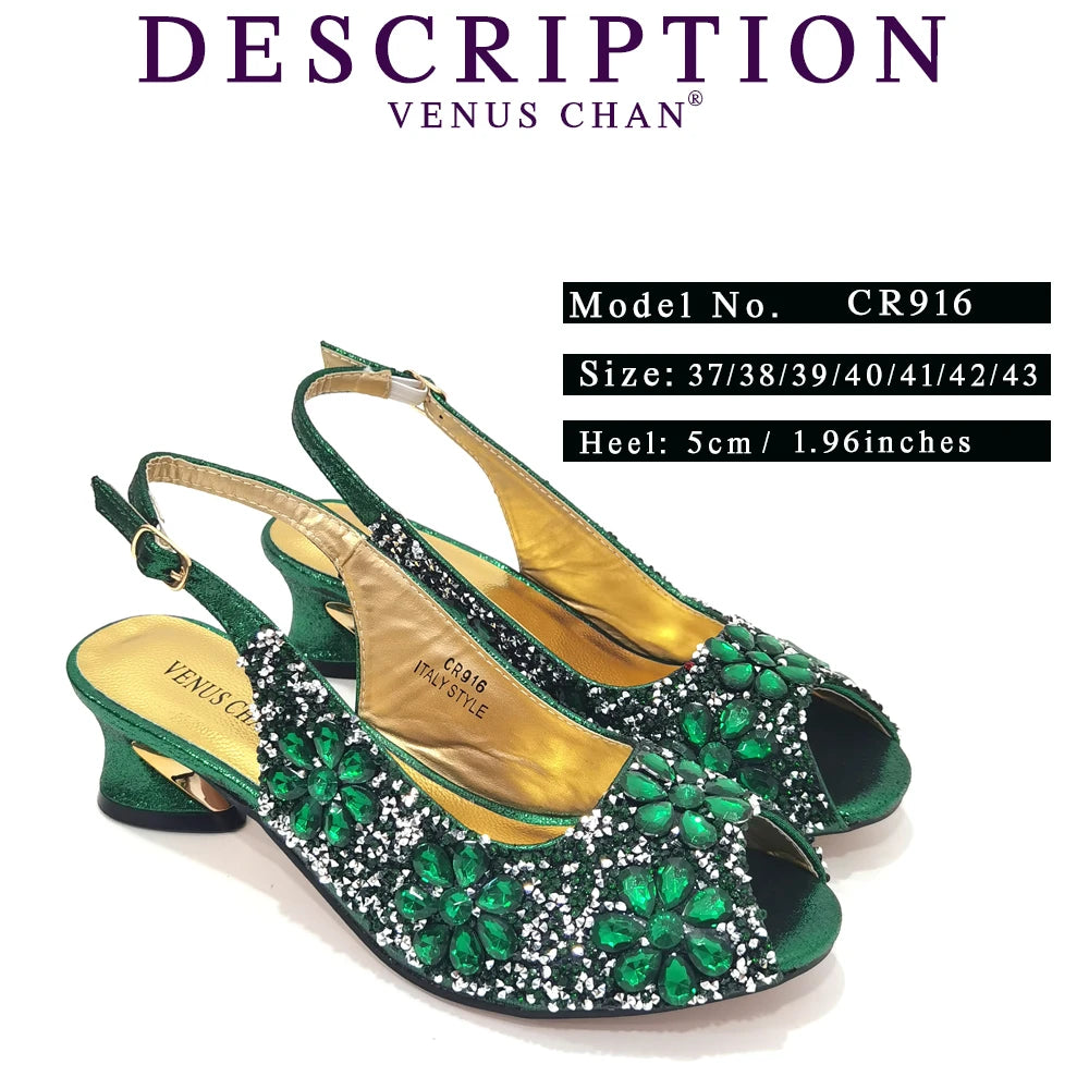 Summer Sandals for Party and Weddings Peep-Toe Bridal Shoes Women 2023 Comfortable Shoes and Bag Set for Lady