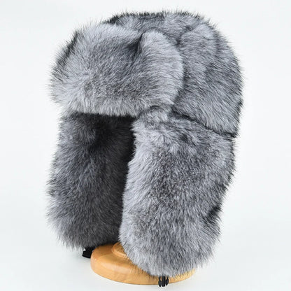 Bumper Hat Thick Warm Winter Fluffy Fur Hats for Men Women Windproof Snow Ski Earflap Cap Male Female Russian Hat Ushanka