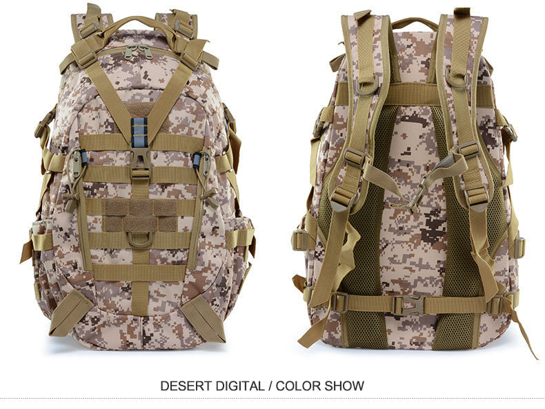 40L Tactical Backpack for Men Camping Hiking Backpacks Reflective Outdoor Travel Bags Survival Molle Climbing Rucksack Bag
