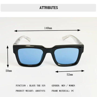 Blue Square Sunglass Men Luxury 2026 Sunglasses Women Trendy Woman Vintage Designer Fashion Glasses Gafas De Sol Hombre Lunette