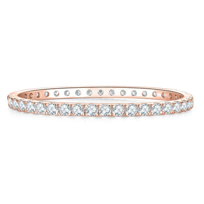 D VVS1 Full 4mm Moissanite Bangles GRA Certified s925 Sterling Sliver Plated 18k Bracelets for Women Party Gift Jewelry