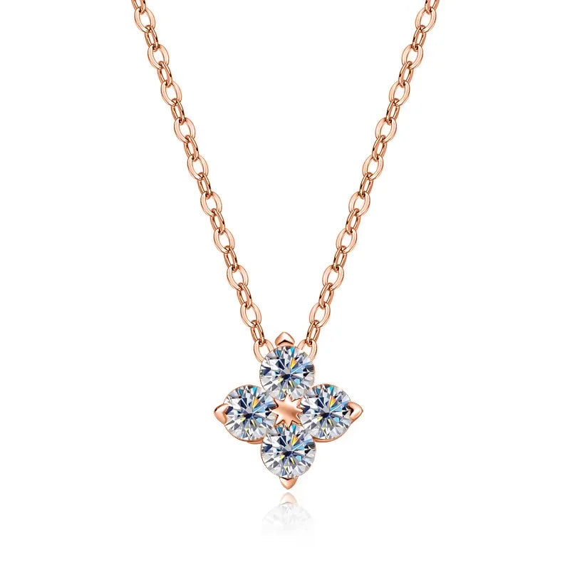 D VVS1 Moissanite Pandent Necklace GRA Certified 0.4ct Lab Diamond s925 Sterling Silver Dainty Necklaces for Women