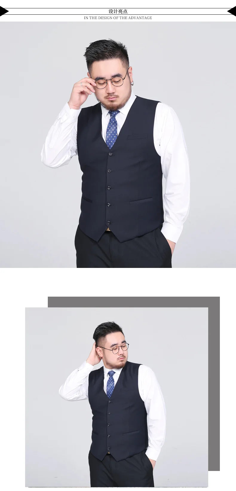 Plus Size Suit Vest for Men Smart Casual Mens Vest Single-breasted Waistcoat for Business Wedding Groomsman Spring Summer Autumn