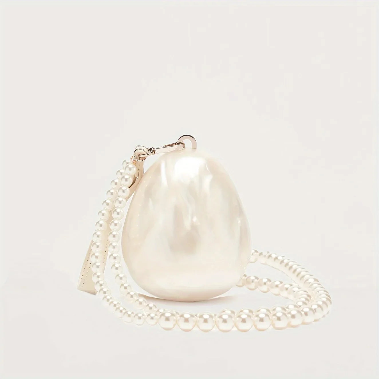 Women Acrylic Egg Bag Cute Pearl Evening Clutch Bag Beading Pearl Purse For Wedding Party Luxury shoulder Handbag Designer Chic