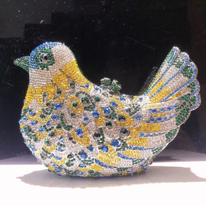 Birds Doves Animals Diamond Bags Rhinestone Dinner Bags Banquet Crystal Clutch Purse Luxury Designer Handbags Unique Party Bags