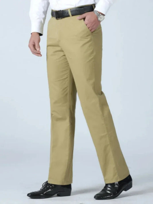 100% Cotton Summer Thin Suit Pants Mens Casual Autumn Thick Classic Business Fashion Stretch Trousers Male Brand Clothes KOACUS