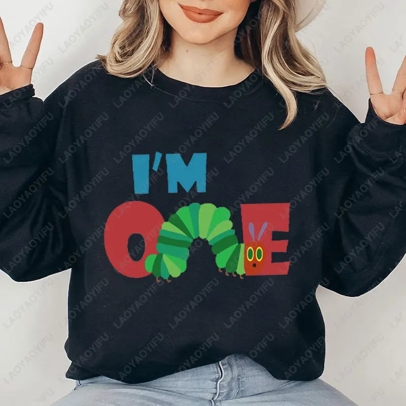 The Very Hungry Caterpillar Sweatshirt Cute Fnny Hungry Caterpillar Bookish Pullovers Man Women Retro Trend Cool Street Hoodies