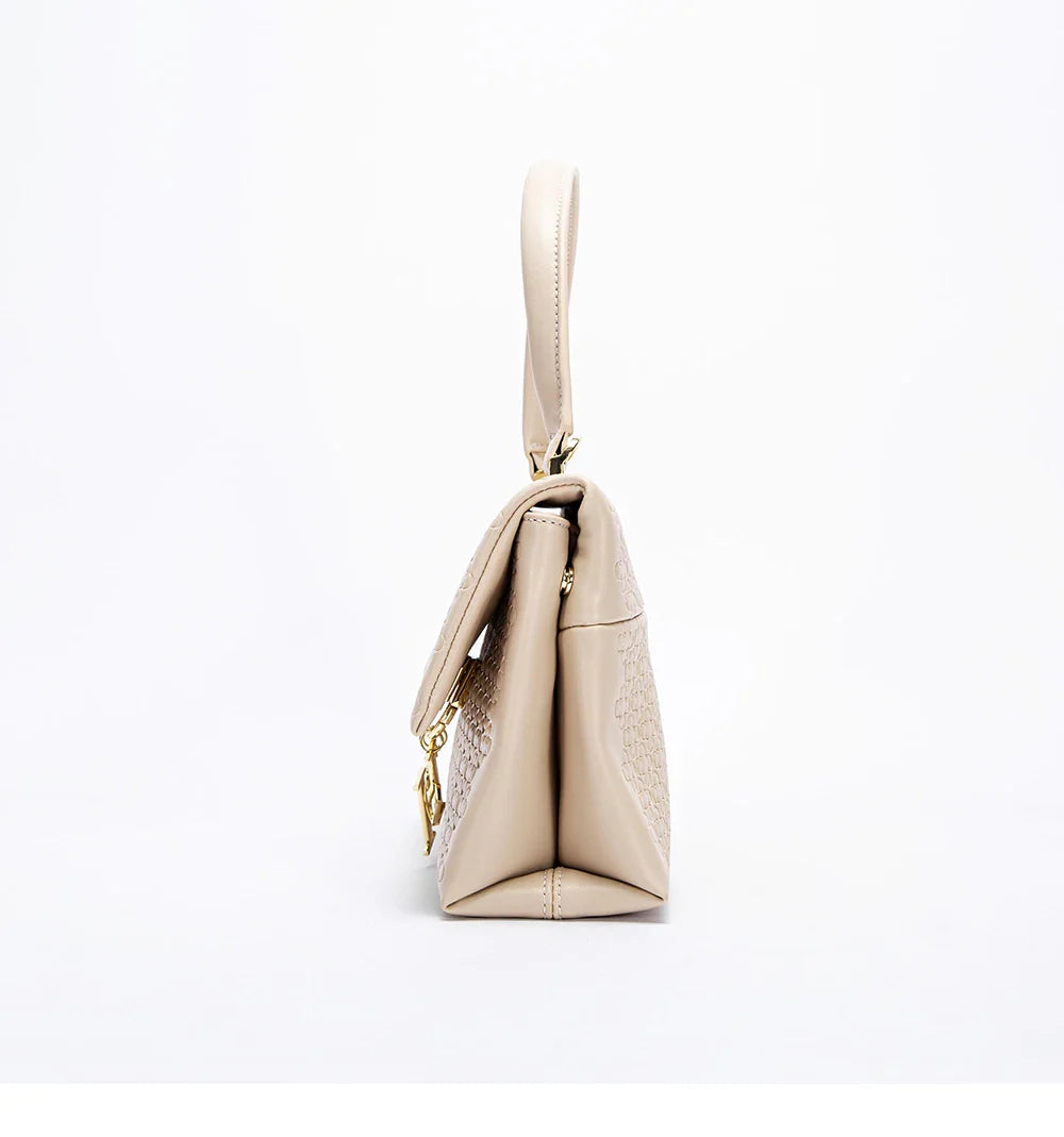 Unique Fashion Printed Women's Handbag Metal Accessories Solid Color Elegant Simplicity Women's Shoulder Bag