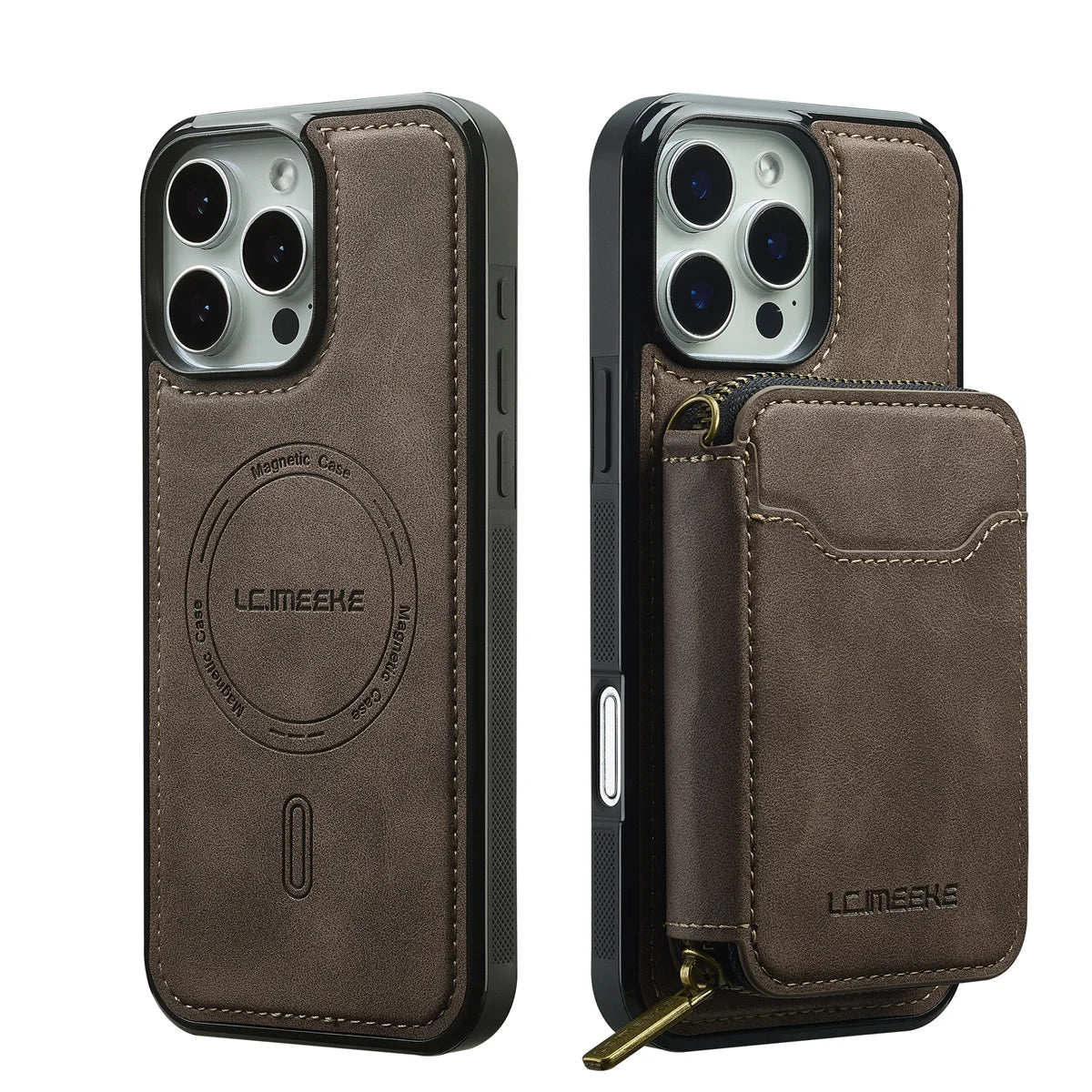 For Magsafe Magnetic Leather Phone Case for iPhone 16E 17 Air 16 15 Plus 14 13 12 11 Pro Max Wallet Card Holder Pocket Cover