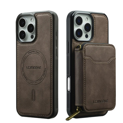 For Magsafe Magnetic Leather Phone Case for iPhone 16E 17 Air 16 15 Plus 14 13 12 11 Pro Max Wallet Card Holder Pocket Cover