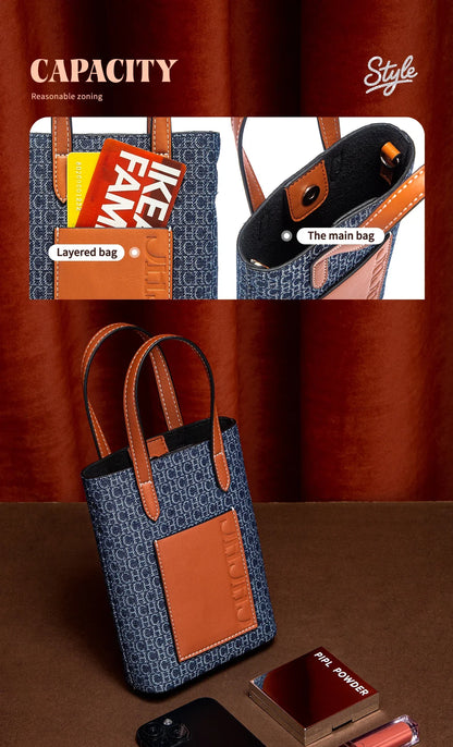 Casual Simple Handbag Mobile Phone Bag Autumn New Collection Women's Cowboy Shoulder Bag