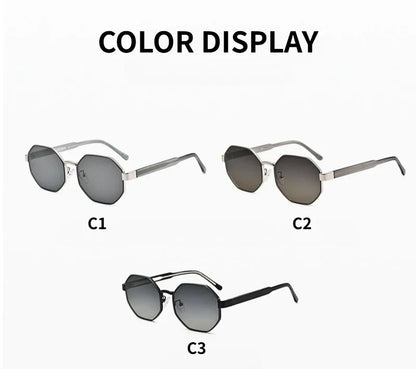 New Fashion Polygon Metal Frame Sunglasses  Women Sunglasses Men Luxury Brand Design Sun Glasses Women Mirror Gafas De Sol UV400