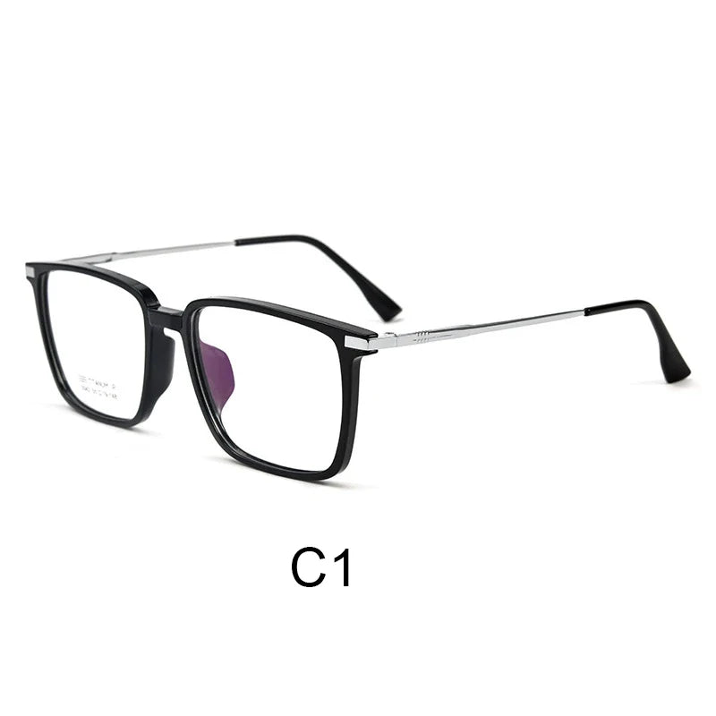 Men's Classic Titanium Square Frames Anti-Blue Light Reading Glasses Men Myopia Hyperopia Customizable Prescription 5042X