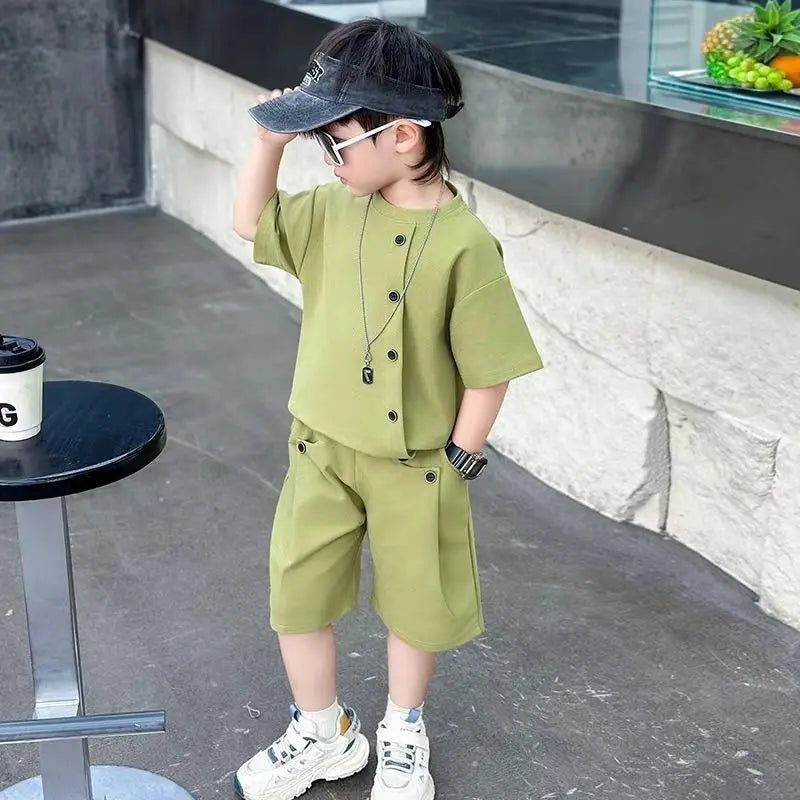 Summer Shirts Fashion Children 8 To 14 Years Casual Clothes 4 Clothing Toddler Boy Boys 7 Kids Set Boy's Suit Child Outfit Boys'