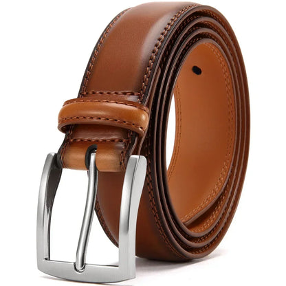 125cm Plus Size Men Belts High Quality Genuine Leather LONG Large Pin Buckle Metal Automatic Buckle Fashion Designer 2023New