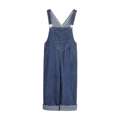 2026 New Women's Casual Wide-Leg Suspender Pants Denim Overalls with Pockets and Hooks Suitable For All Seasons