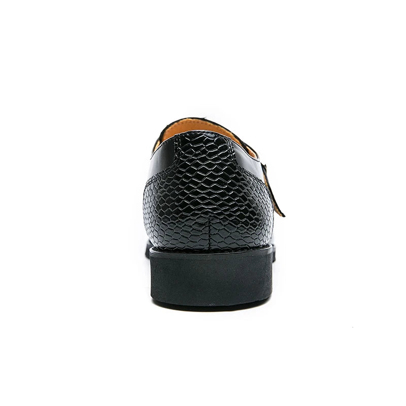 Leather Designer Brand Monks Snake Luxury Men Casual Office Business Man Loafers Mens Moccasins Driving Wedding Dress Male Shoes