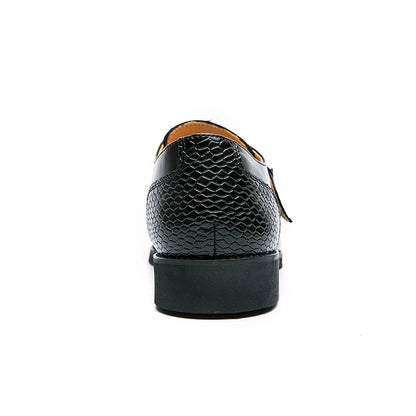 Leather Designer Brand Monks Snake Luxury Men Casual Office Business Man Loafers Mens Moccasins Driving Wedding Dress Male Shoes