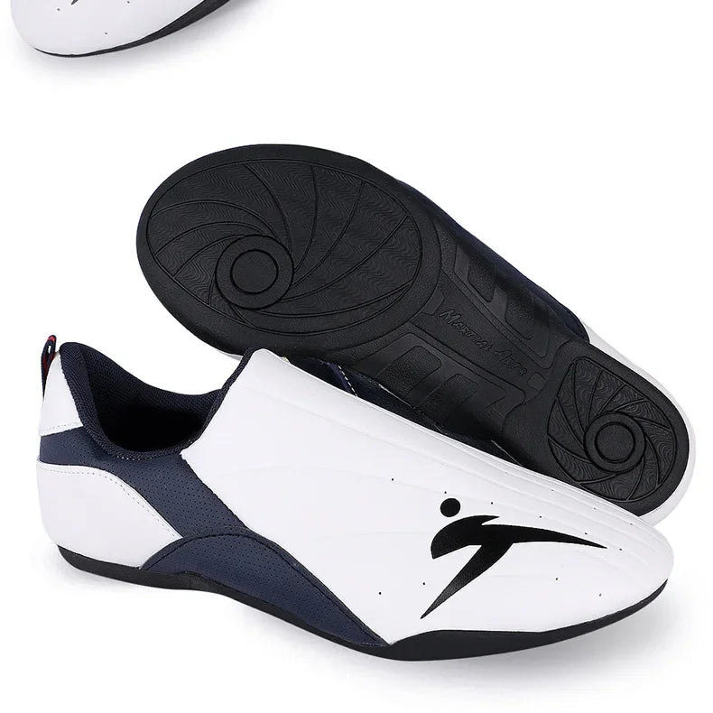 Adult Kids Wear-Resistant Taekwondo Shoes Karate Sneakers Thick Soft Sole Breathable Men Martial Arts Kung Fu Boxing Shoe