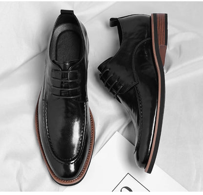 Men's Oxford Derby Dress Shoes Business Formal Casual Party Footwear Comfortable New Fashion Solid-Color Sneakers