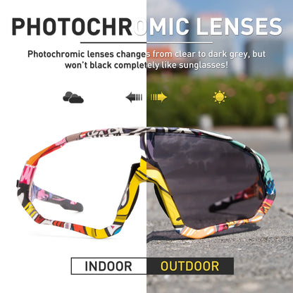 Photochromic Cycling Sunglasses Men Women Road Mtb Mountain Bike Bicycle Glasses Cycling Glasses Sport Running Eyewear