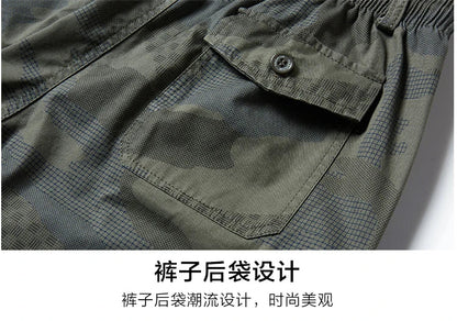 Men's Streetwear Sports Casual Shorts Big Size Loose Fit Knee Pants Man Clothes Fashion Zipper Pockets Drawstring Short Pants