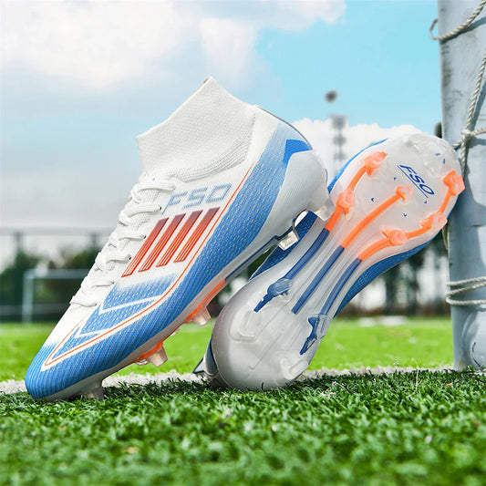 New Men Soccer Shoes Boys Breathable Sport Football Boots Outdoor Cleats Adult Long Spikes Training Non Slip Match Comfortable