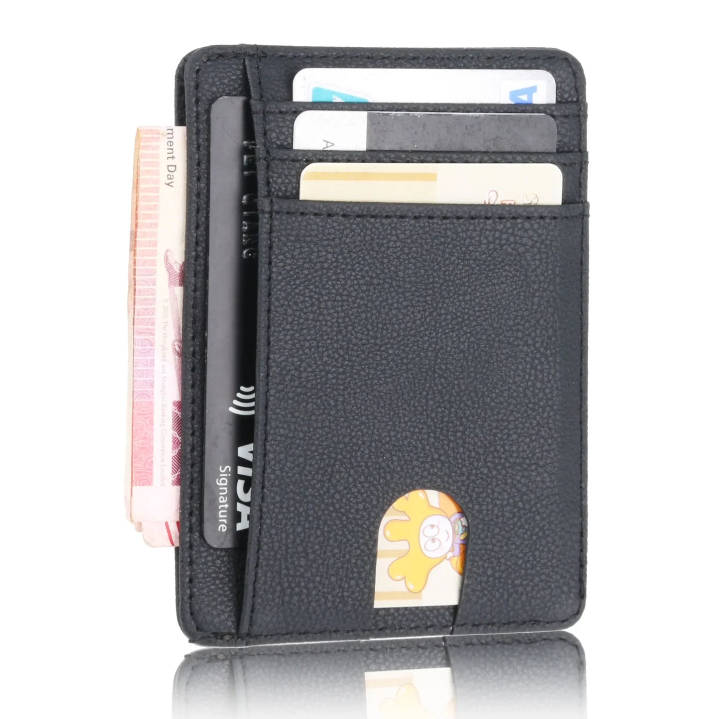 Blocking Wallet Business Card Cover for Case Super Thin Men Leather Credit Card Holder Card Travel Wallet Minimalist Wallet
