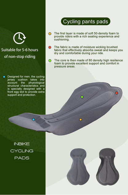 Pro Summer Men's Cycling Shorts Bicycle Pants Shock-absorbing Cycling Clothing Mountain Road Bike Tousers With Pocket