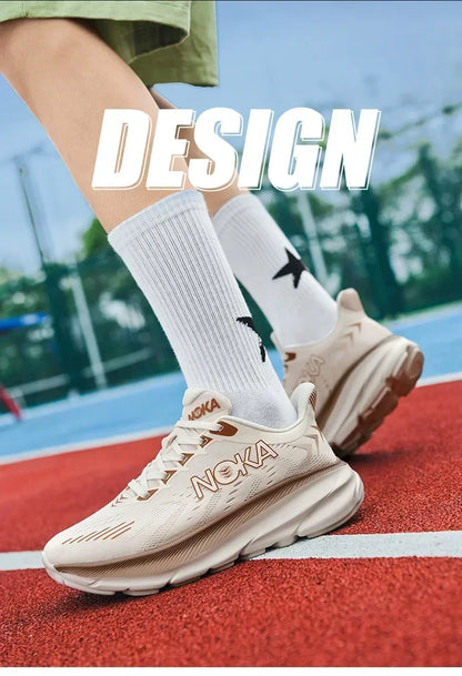 Men's Running Shoes Breathable Cushioning Couple Non-Slip Outdoor Jogging Trainer Race Sneakers Luxury shoes Mesh Off-road Shoes