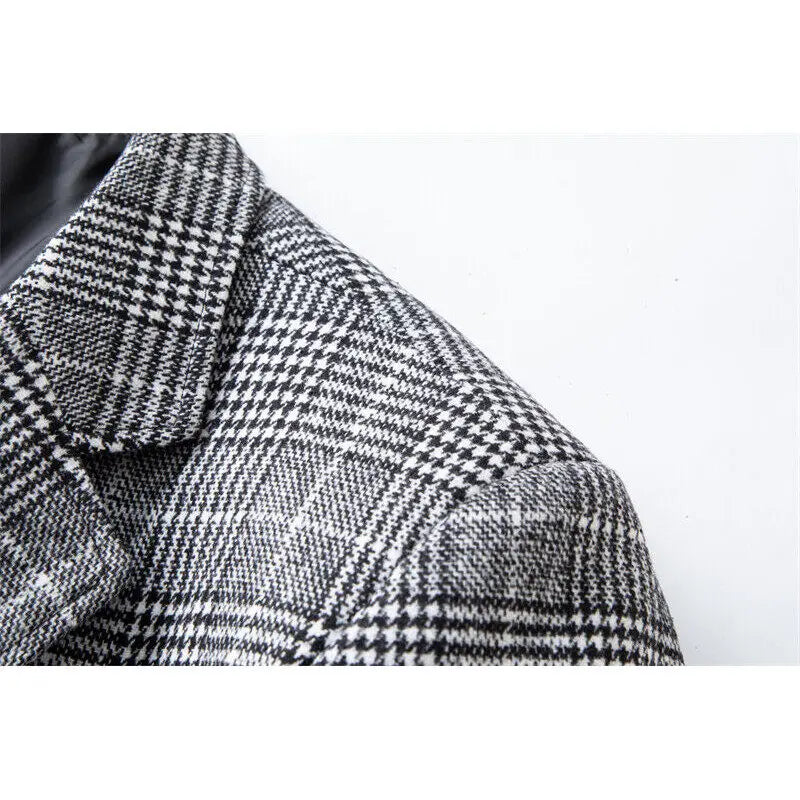 2025 New Business Dinner Gentleman Slim Gentleman Group Dress Fashion Men British Style Dress Best Man Plaid Plaid Plaid Blazer