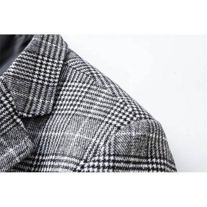 2025 New Business Dinner Gentleman Slim Gentleman Group Dress Fashion Men British Style Dress Best Man Plaid Plaid Plaid Blazer