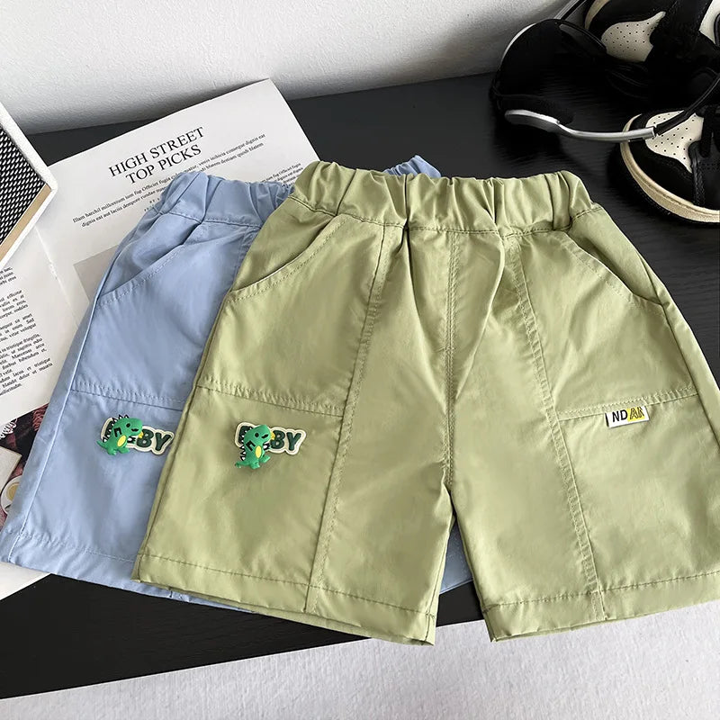 New Baby Summer Clothes Kids Cute Cartoon Suits Boys 3D Dinosaur Tshirt Shorts 2Pcs Sets Chidren Girls Fashion Clothing Outfits