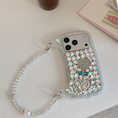 Rhinestone Hand bag Lollipop Design Phone Case For iPhone 17 Pro Max 16 15 14 13 Pro Max 15 14 16 Plus 17Air Fashion Trend Case
