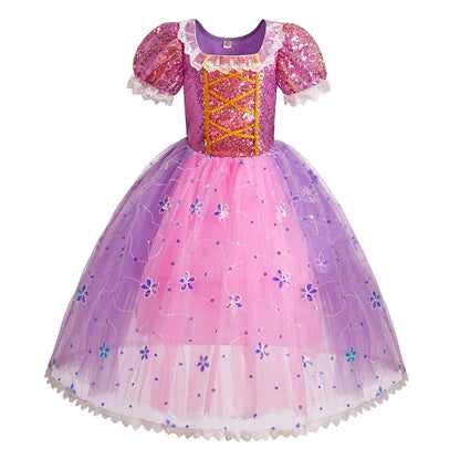 Children Princess Clothing Kids Elsa Anna Cinderella Rapunzel Party Cosplay Dresses Little Girls Christmas Halloween Dress Up