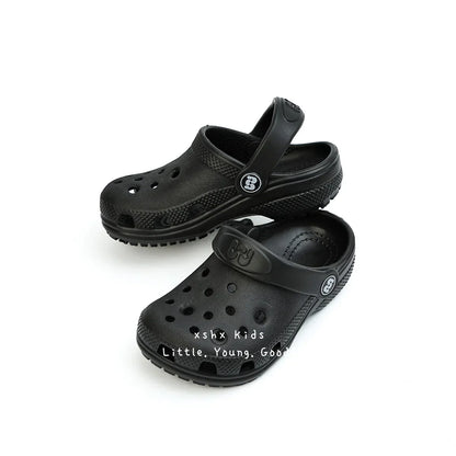 Toddler Little Big Kids Clogs Boys Girls Slip on Slippers with Adjustable Strap Slide Sandals Children Cushioned Garden Shoes