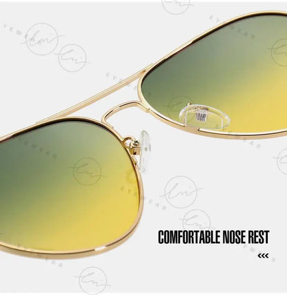 Brand Aviation Photochromic Day Night Vison Sunglasses Men Polarized Fashion Sun Glasses Women Safe Driving Anti-Glare UV400