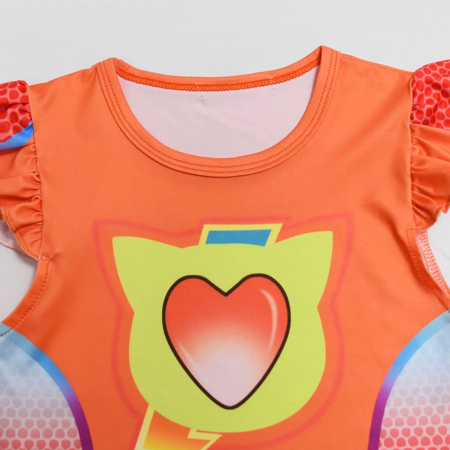 Children's SuperKitties Dresses Super Kitties Cosplay Costume Girls Flying Sleeves A-Line Dress Bag Mask Carnival Birthday Gift