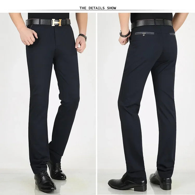 Men's Suit Pants High Quality Summer Men Dress Pants Straight Business Mens Formal Pants Big Size Classical Trousers