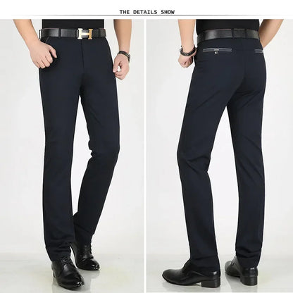 Men's Suit Pants High Quality Summer Men Dress Pants Straight Business Mens Formal Pants Big Size Classical Trousers